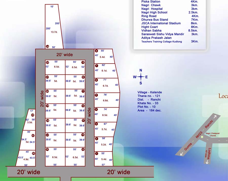 Kelende Location Map